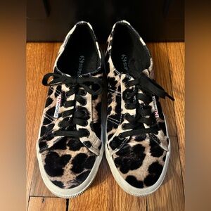 Superga COTU classic in velvet leopard